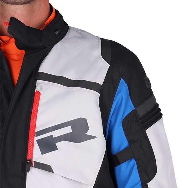 Richa Brutus Touring Gore-Tex Jacket Grey / Blue / Red FREE 1 YEAR Returns, FREE UK Delivery | ThrottleChimp