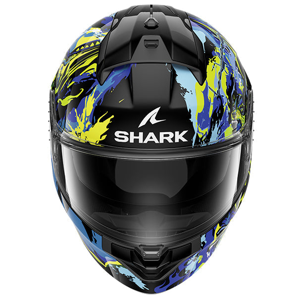 Shark Ridill 2 Full Face Helmet Raging Beast Black / Purple / Yellow FREE 1 YEAR Returns, FREE UK Delivery | ThrottleChimp