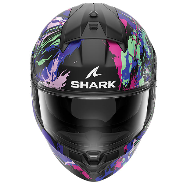 Shark Ridill 2 Full Face Helmet Raging Beast Black / Violet / Green FREE 1 YEAR Returns, FREE UK Delivery | ThrottleChimp
