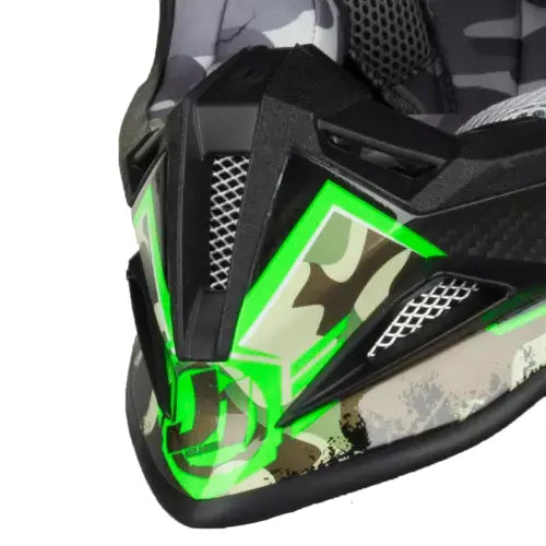 Just1 J12 Carbon MX Helmet Kombat Green FREE 1 YEAR Returns, FREE UK Delivery | ThrottleChimp