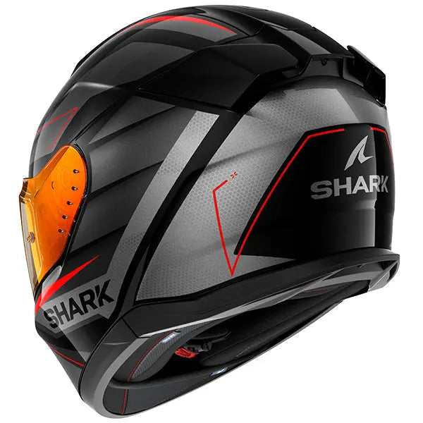 Shark D-Skwal 3 Full Face Helmet Sizler Black / Grey / Red FREE 1 YEAR Returns, FREE UK Delivery | ThrottleChimp