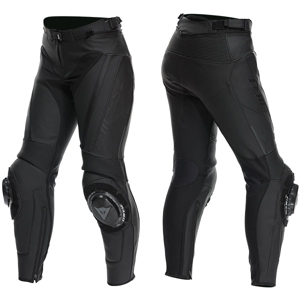 Dainese Delta 4 Ladies Leather Trouser Black / Black FREE 1 YEAR Returns, FREE UK Delivery | ThrottleChimp
