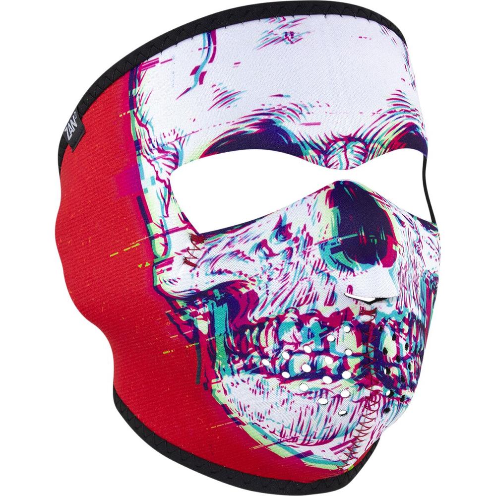 ZAN Neoprene Full-Face Mask Glitch Skull FREE 1 YEAR Returns, FREE UK Delivery | ThrottleChimp