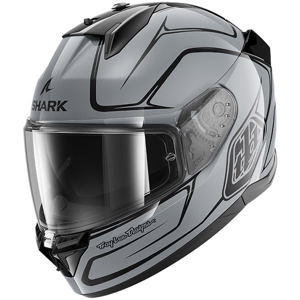 Shark x Troy Lee Designs D-Skwal 3 Full Face Helmet Drone Silver / Black FREE 1 YEAR Returns, FREE UK Delivery | ThrottleChimp