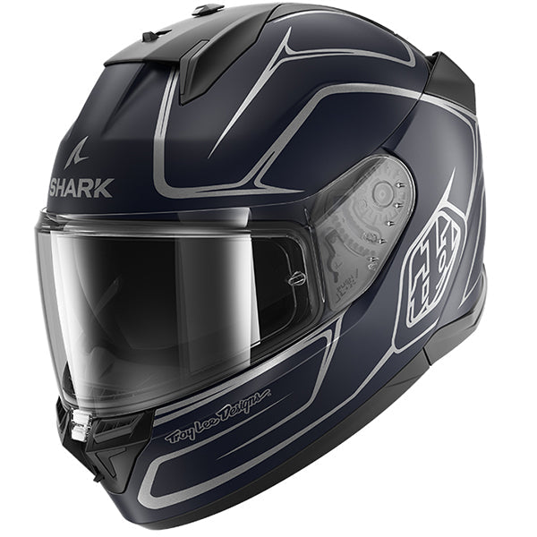 Shark x Troy Lee Designs D-Skwal 3 Full Face Helmet Drone Black / Silver FREE 1 YEAR Returns, FREE UK Delivery | ThrottleChimp