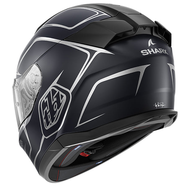 Shark x Troy Lee Designs D-Skwal 3 Full Face Helmet Drone Black / Silver FREE 1 YEAR Returns, FREE UK Delivery | ThrottleChimp