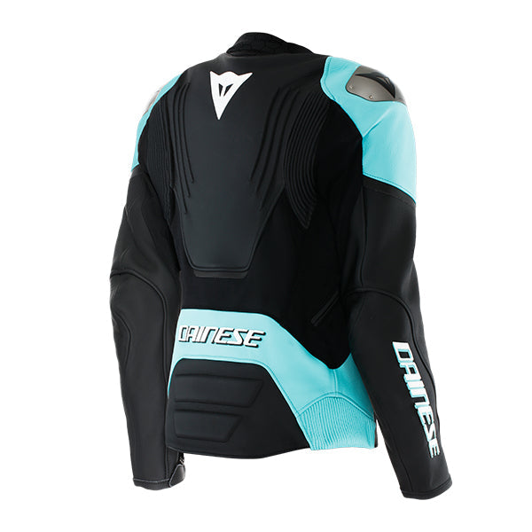 Dainese Racing 5 Ladies Leather Jacket Black / Water FREE 1 YEAR Returns, FREE UK Delivery | ThrottleChimp