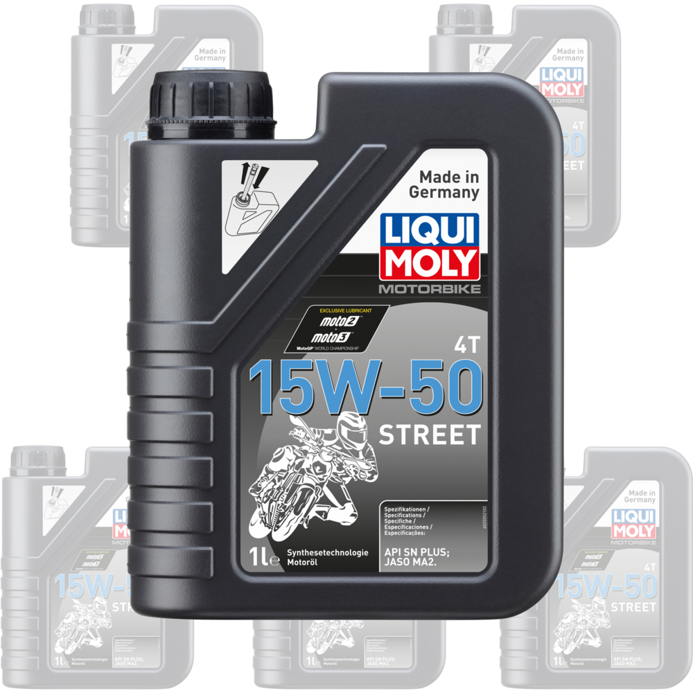 Liqui Moly 4 Stroke Semi Synthetic Street 15W-50 Oil - Box of 6 FREE 1 YEAR Returns, FREE UK Delivery | ThrottleChimp