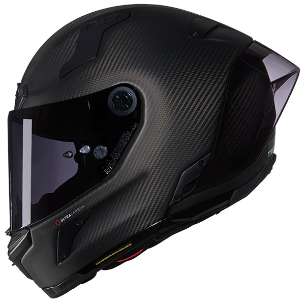 Nolan X-804 RS Puro Full Face Helmet Matt Carbon / Silver FREE 1 YEAR Returns, FREE UK Delivery | ThrottleChimp