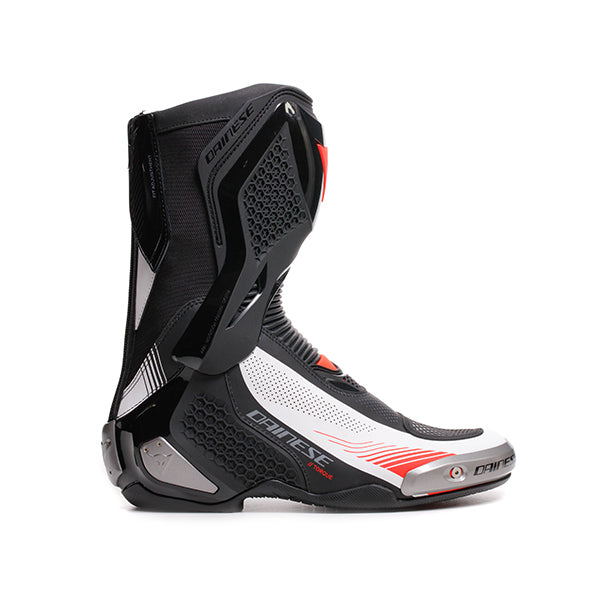 Dainese Torque 4 Air Boots Black / White / Fluo Red FREE 1 YEAR Returns, FREE UK Delivery | ThrottleChimp