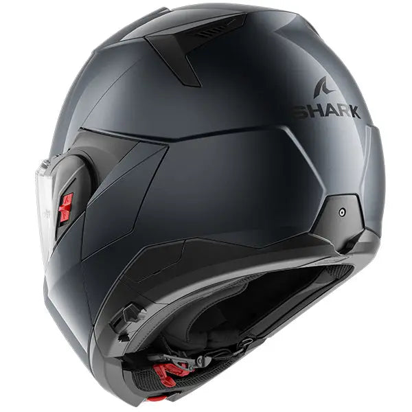 Shark OXO Flip Up Helmet Blank Dark Anthracite FREE 1 YEAR Returns, FREE UK Delivery | ThrottleChimp