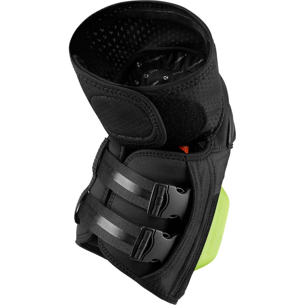 Icon Cloverleaf Knee Pads Black / Hi-Vis Yellow FREE 1 YEAR Returns, FREE UK Delivery | ThrottleChimp