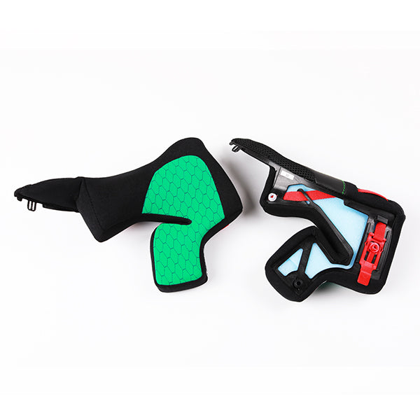 Nolan X-804 RS Ultra Carbon Helmet Cheek Pads Green FREE 1 YEAR Returns, FREE UK Delivery | ThrottleChimp