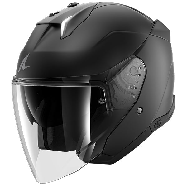 Shark Skwal i3 Jet Open Face Helmet Blank Matt Black FREE 1 YEAR Returns, FREE UK Delivery | ThrottleChimp