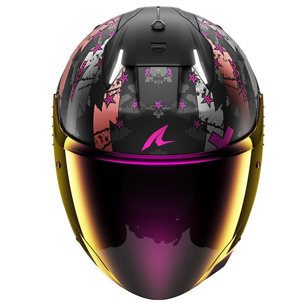 Shark Skwal i3 Jet Open Face Helmet Hellcat Black / Anthracite / Violet FREE 1 YEAR Returns, FREE UK Delivery | ThrottleChimp