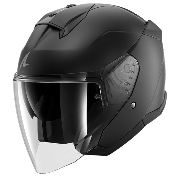 Shark Skwal Jet Open Face Helmet Blank Matt Black FREE 1 YEAR Returns, FREE UK Delivery | ThrottleChimp