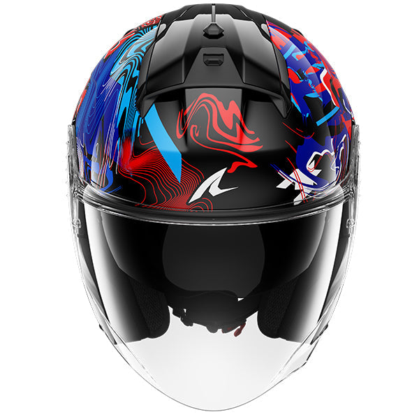 Shark Skwal Jet Open Face Helmet Pranz Black / Blue / Red FREE 1 YEAR Returns, FREE UK Delivery | ThrottleChimp