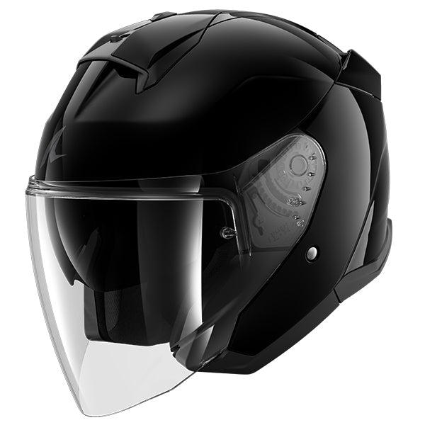 Shark Skwal Jet Open Face Helmet Blank Black FREE 1 YEAR Returns, FREE UK Delivery | ThrottleChimp