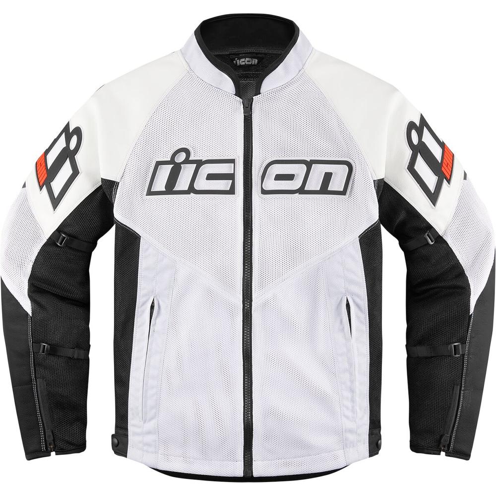 Icon Mesh AF CE Leather Jacket White FREE 1 YEAR Returns, FREE UK Delivery | ThrottleChimp