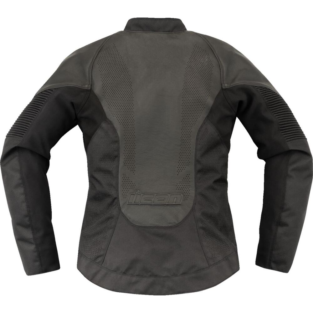 Icon Overlord 3 Ladies Leather Jacket Black FREE 1 YEAR Returns, FREE UK Delivery | ThrottleChimp
