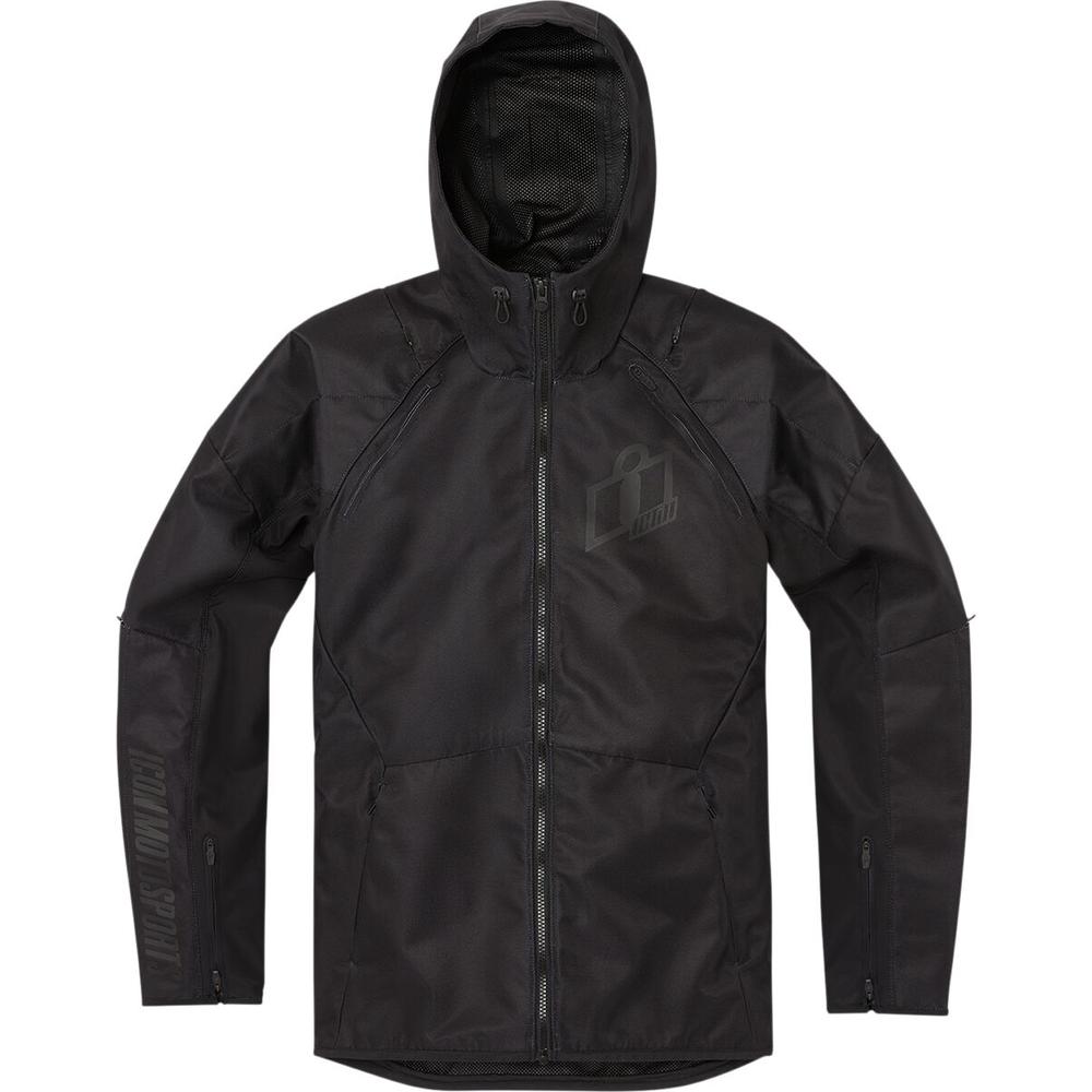 Icon Airform Textile Jacket Black FREE 1 YEAR Returns, FREE UK Delivery | ThrottleChimp