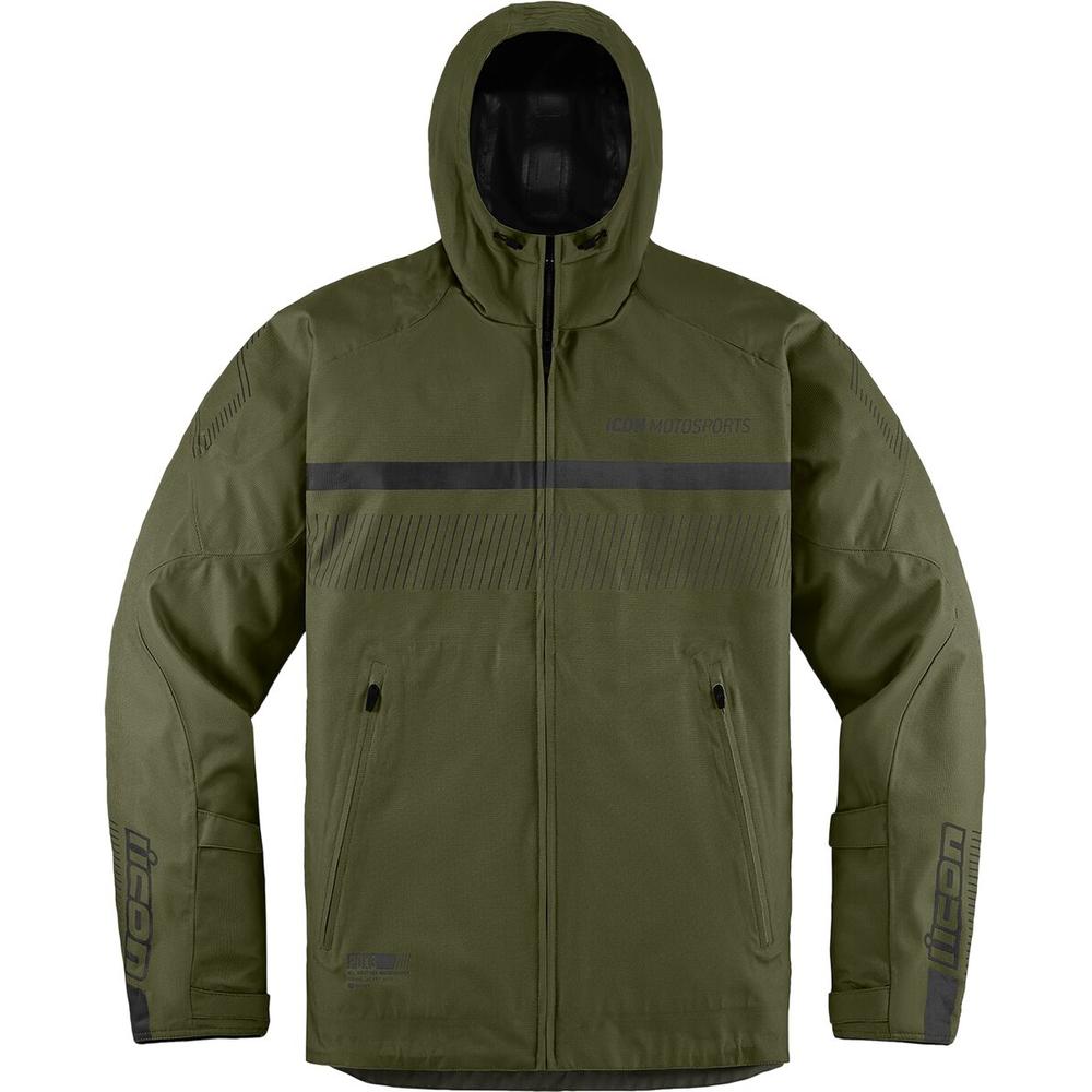 Icon PDX3 CE Textile Jacket Olive FREE 1 YEAR Returns, FREE UK Delivery | ThrottleChimp