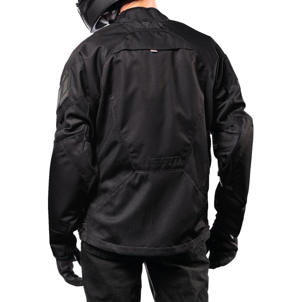 Icon Mesh AF CE Textile Jacket Black FREE 1 YEAR Returns, FREE UK Delivery | ThrottleChimp