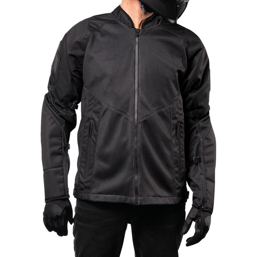 Icon Mesh AF CE Textile Jacket Black FREE 1 YEAR Returns, FREE UK Delivery | ThrottleChimp