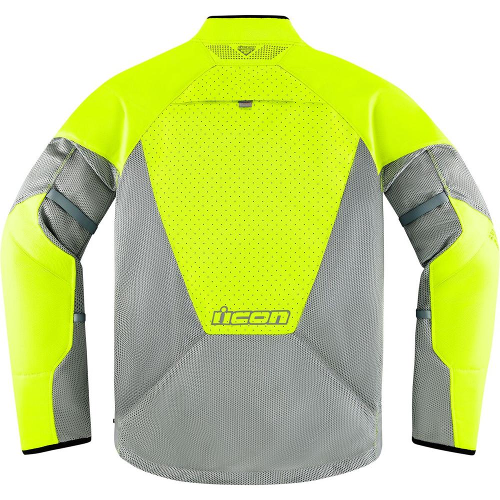 Icon Mesh AF CE Textile Jacket Grey / Hi-Vis FREE 1 YEAR Returns, FREE UK Delivery | ThrottleChimp