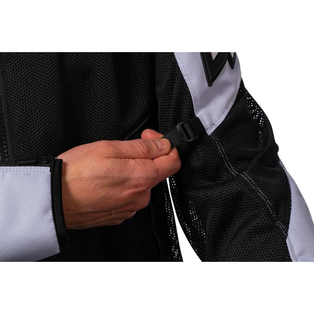 Icon Mesh AF CE Textile Jacket Black / White FREE 1 YEAR Returns, FREE UK Delivery | ThrottleChimp