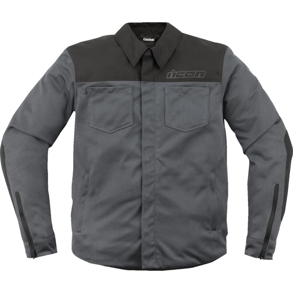 Icon Upstate Mesh CE Textile Jacket Grey FREE 1 YEAR Returns, FREE UK Delivery | ThrottleChimp