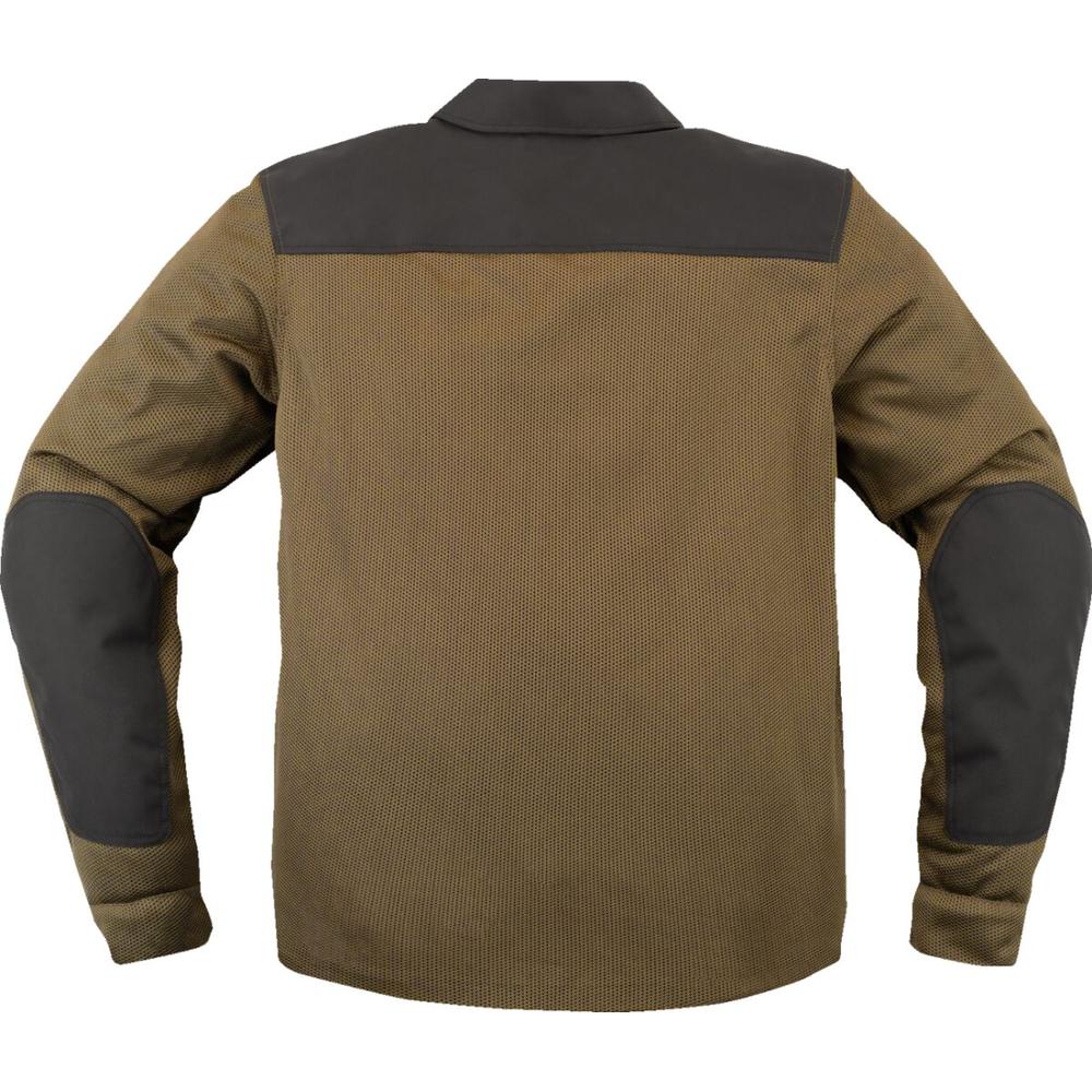 Icon Upstate Mesh CE Textile Jacket Brown / Green FREE 1 YEAR Returns, FREE UK Delivery | ThrottleChimp