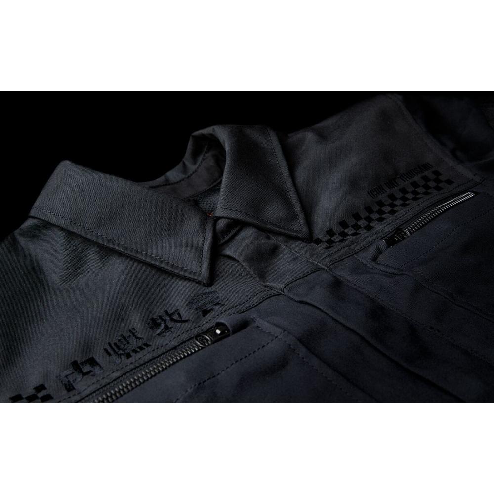 Icon Upstate Canvas National Textile Jacket Black FREE 1 YEAR Returns, FREE UK Delivery | ThrottleChimp