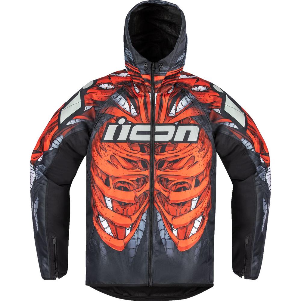 Icon Airform Manik'R Textile Jacket Red FREE 1 YEAR Returns, FREE UK Delivery | ThrottleChimp
