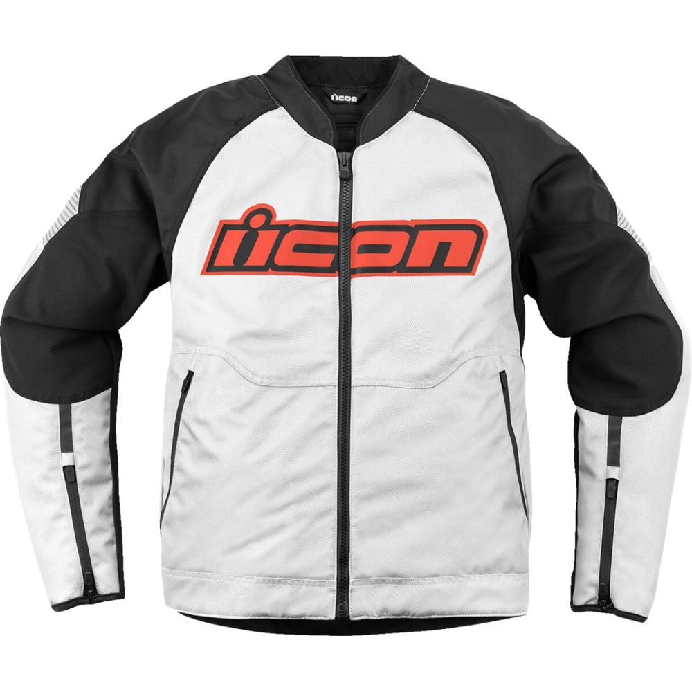 Icon Overlord 3 Textile Jacket Black / White FREE 1 YEAR Returns, FREE UK Delivery | ThrottleChimp