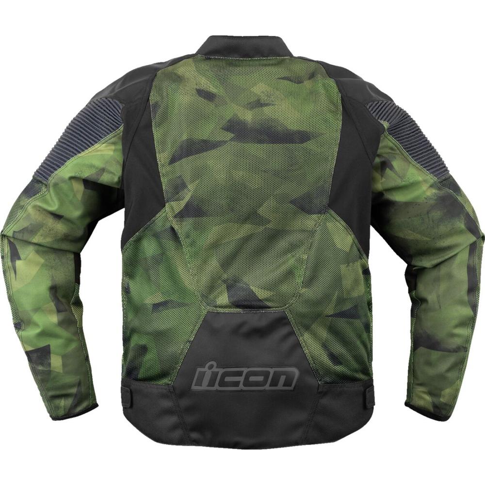 Icon Overlord 3 Mesh Textile Jacket Black / Camo Green FREE 1 YEAR Returns, FREE UK Delivery | ThrottleChimp