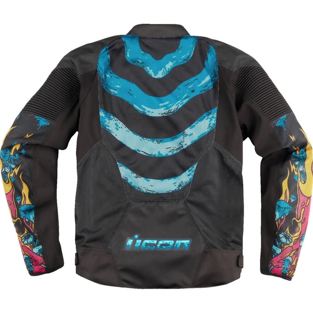 Icon Overlord 3 Mesh Munchies Textile Jacket Light Blue / Black FREE 1 YEAR Returns, FREE UK Delivery | ThrottleChimp