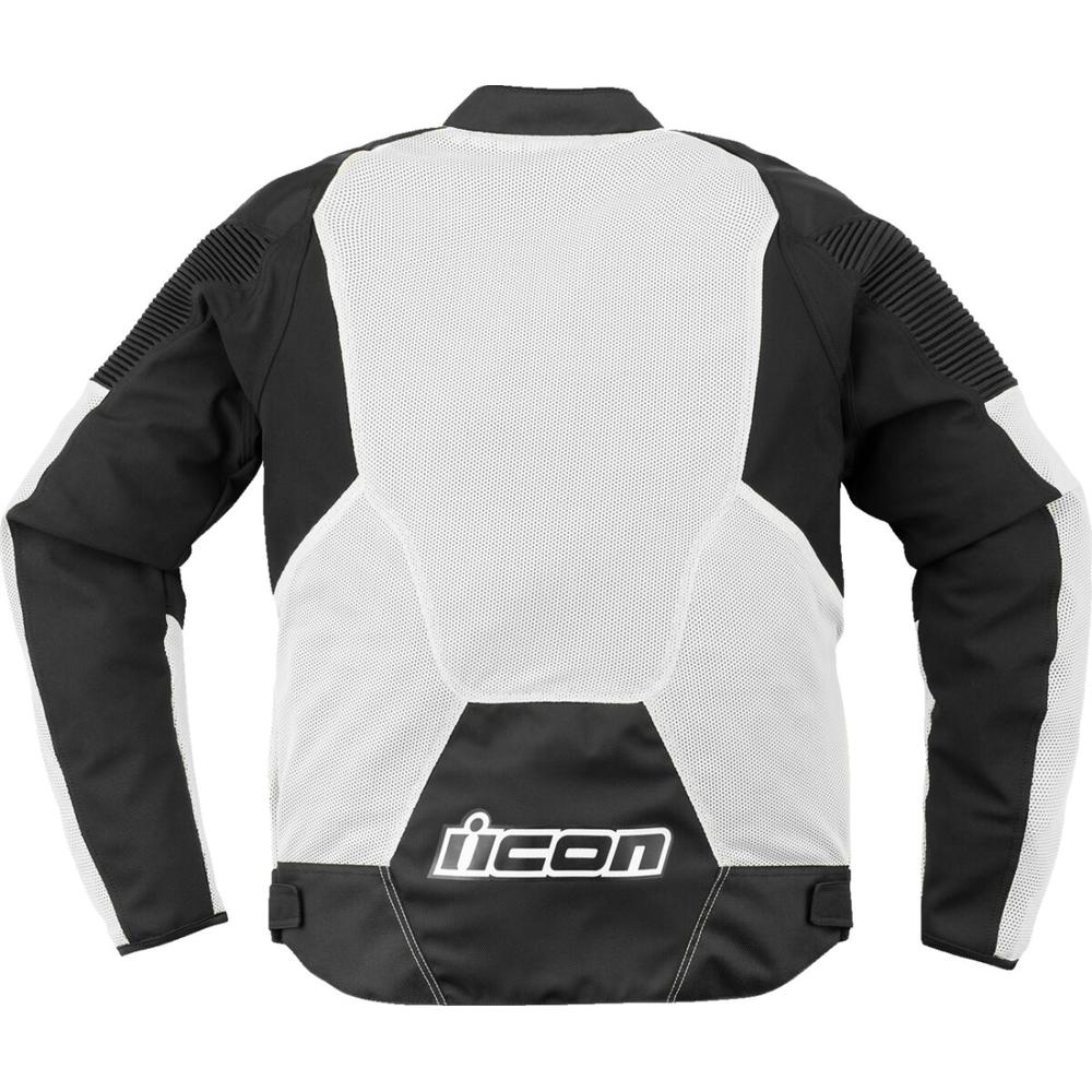 Icon Overlord 3 Mesh Textile Jacket Black / White FREE 1 YEAR Returns, FREE UK Delivery | ThrottleChimp