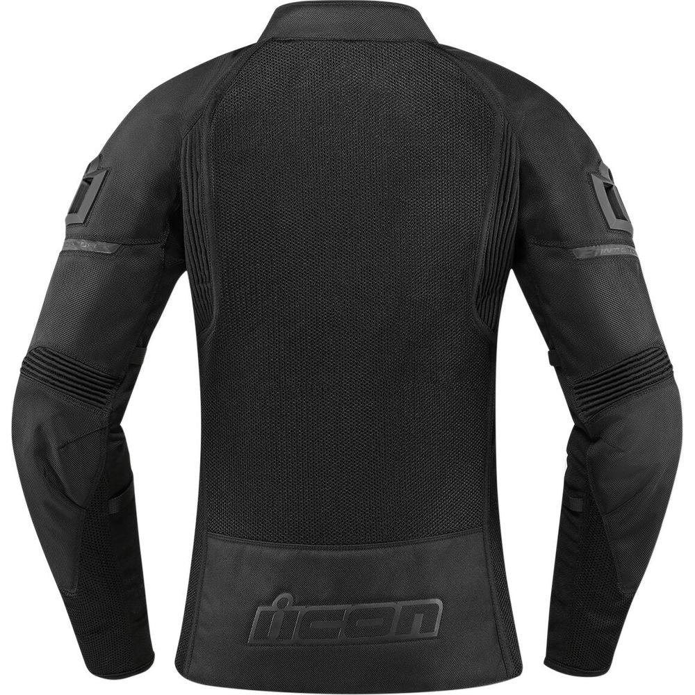 Icon Contra 2 Ladies Textile Jacket Stealth Black FREE 1 YEAR Returns, FREE UK Delivery | ThrottleChimp