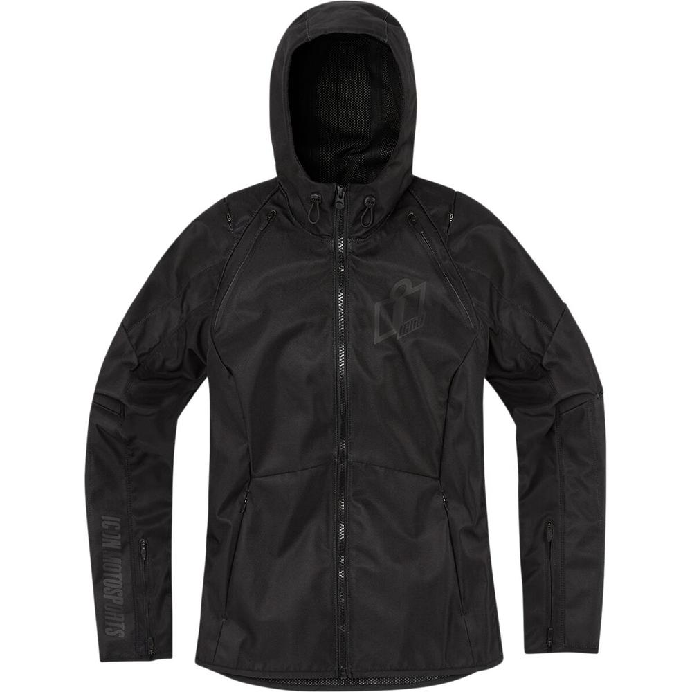Icon Airform Ladies Textile Jacket Black FREE 1 YEAR Returns, FREE UK Delivery | ThrottleChimp