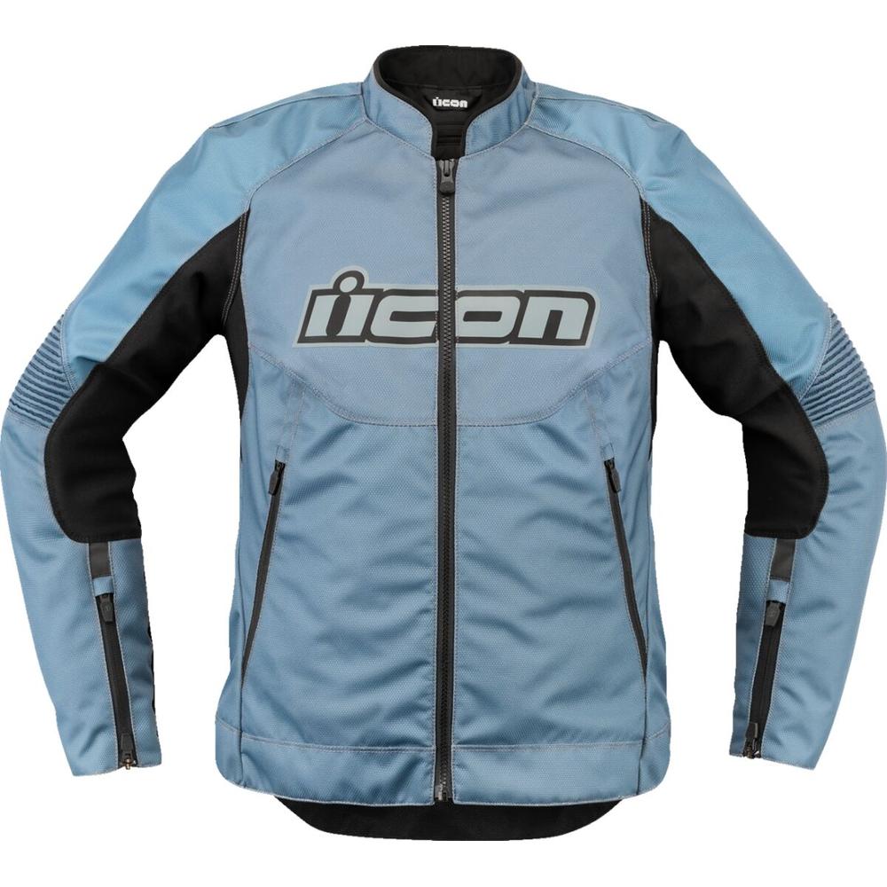 Icon Overlord 3 Ladies Textile Jacket Black / Light Blue FREE 1 YEAR Returns, FREE UK Delivery | ThrottleChimp