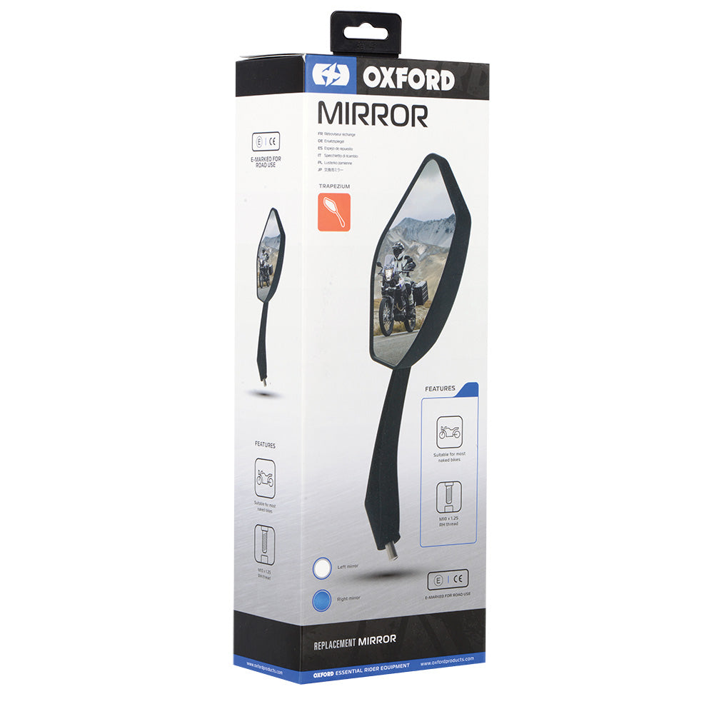 Oxford Trapezium Right Mirror FREE 1 YEAR Returns, FREE UK Delivery | ThrottleChimp