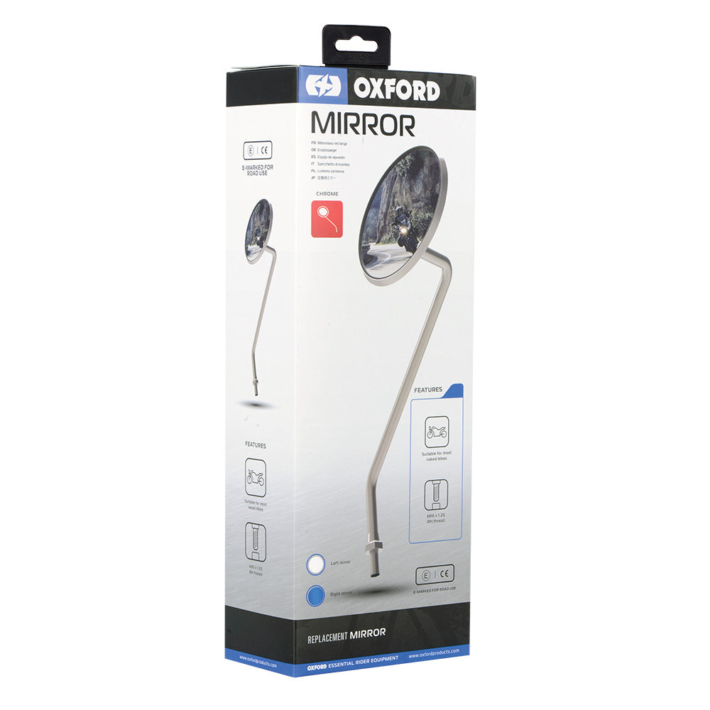Oxford Right Mirror Chrome FREE 1 YEAR Returns, FREE UK Delivery | ThrottleChimp