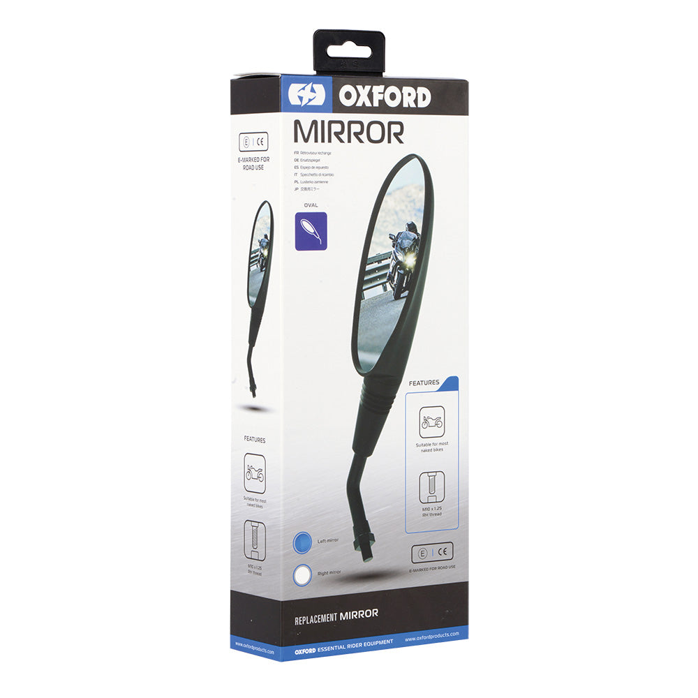 Oxford Oval Left Mirror FREE 1 YEAR Returns, FREE UK Delivery | ThrottleChimp