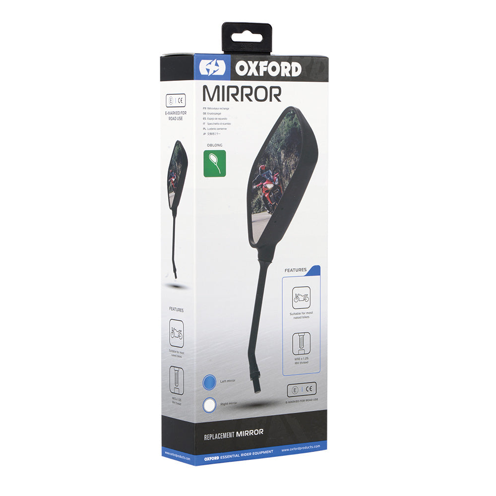 Oxford Oblong Left Mirror FREE 1 YEAR Returns, FREE UK Delivery | ThrottleChimp