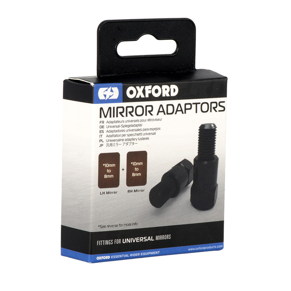Oxford Mirror Adaptors - 10 mm To 8 mm Rev FREE 1 YEAR Returns, FREE UK Delivery | ThrottleChimp