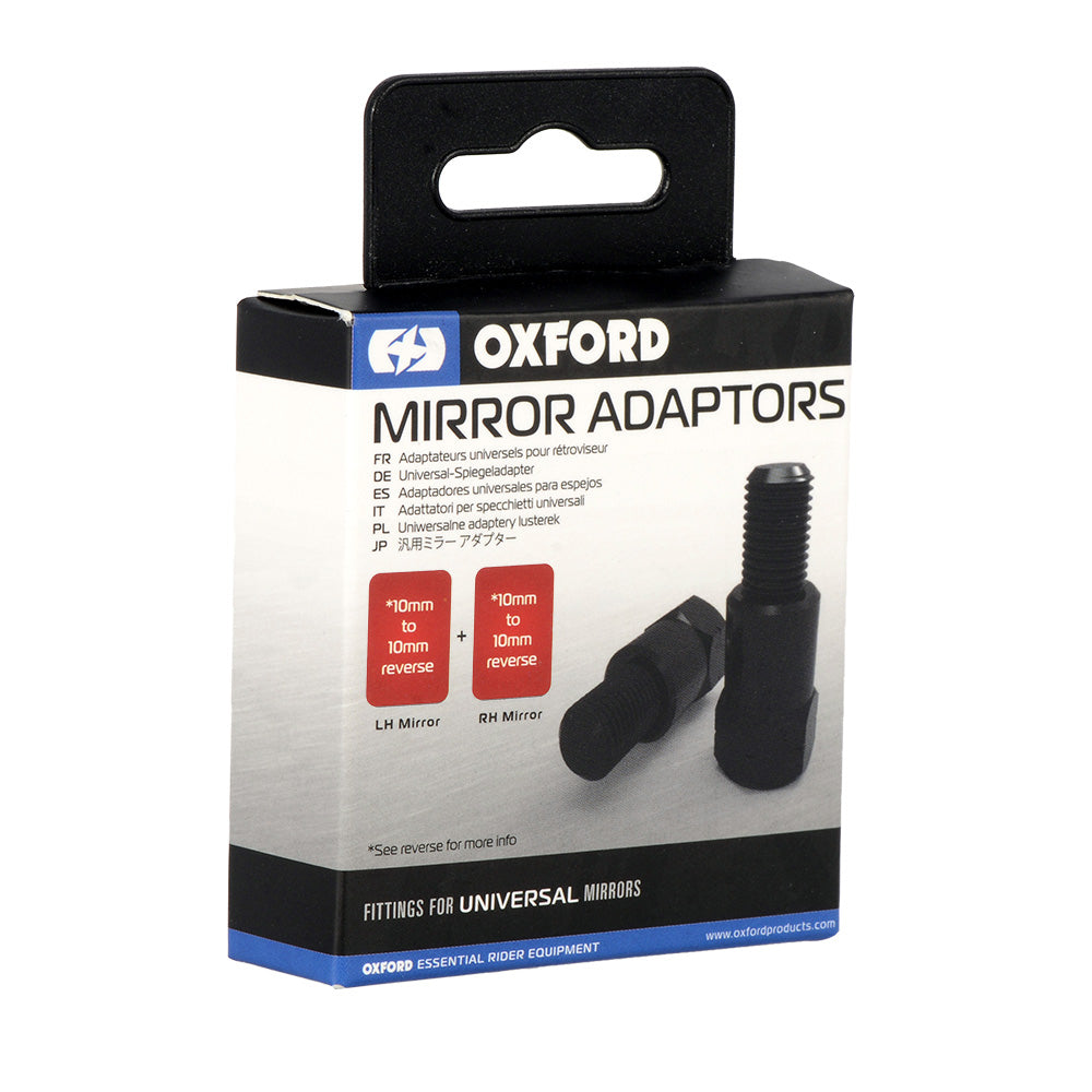 Oxford Mirror Adaptors - 10 mm to 10 mm Rev OX581 FREE 1 YEAR Returns, FREE UK Delivery | ThrottleChimp