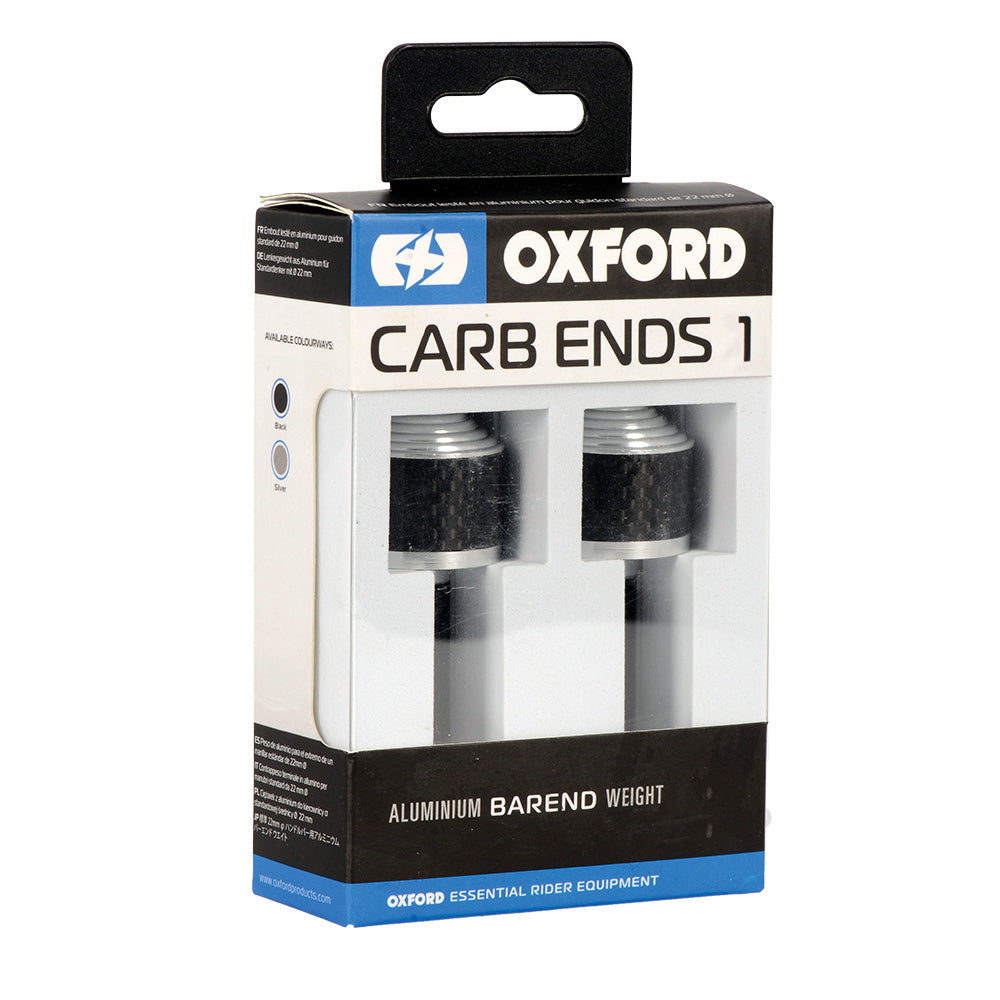 Oxford Handlebar CarbEnds 2 Silver FREE 1 YEAR Returns, FREE UK Delivery | ThrottleChimp