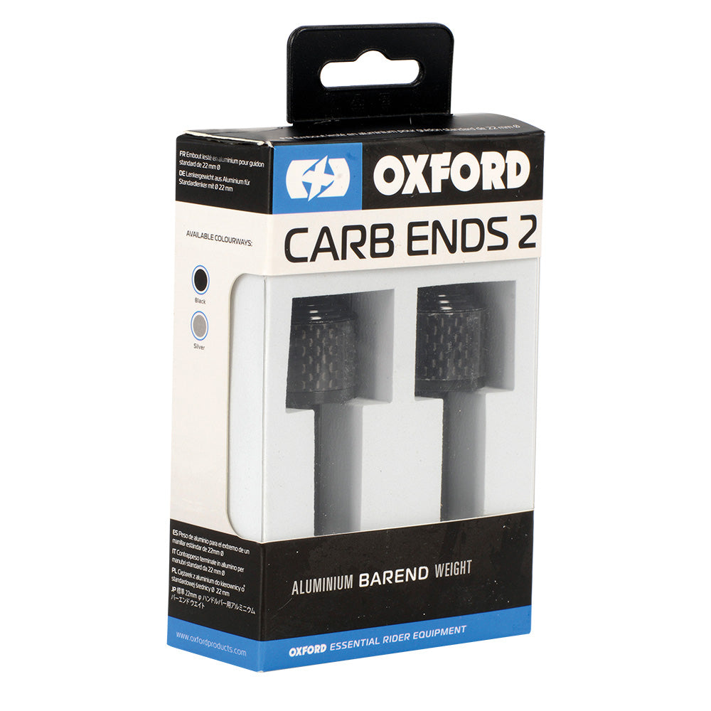 Oxford Handlebar CarbEnds 2 Black FREE 1 YEAR Returns, FREE UK Delivery | ThrottleChimp