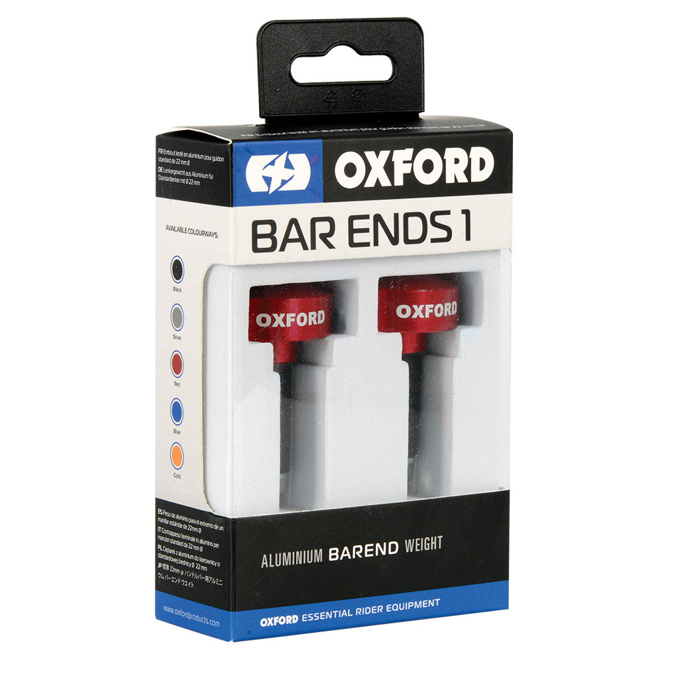 Oxford Handlebar BarEnds 1 Red FREE 1 YEAR Returns, FREE UK Delivery | ThrottleChimp